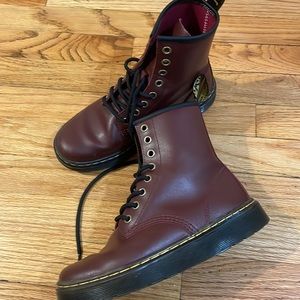 Dr. Martens Burgundy Combat Boots